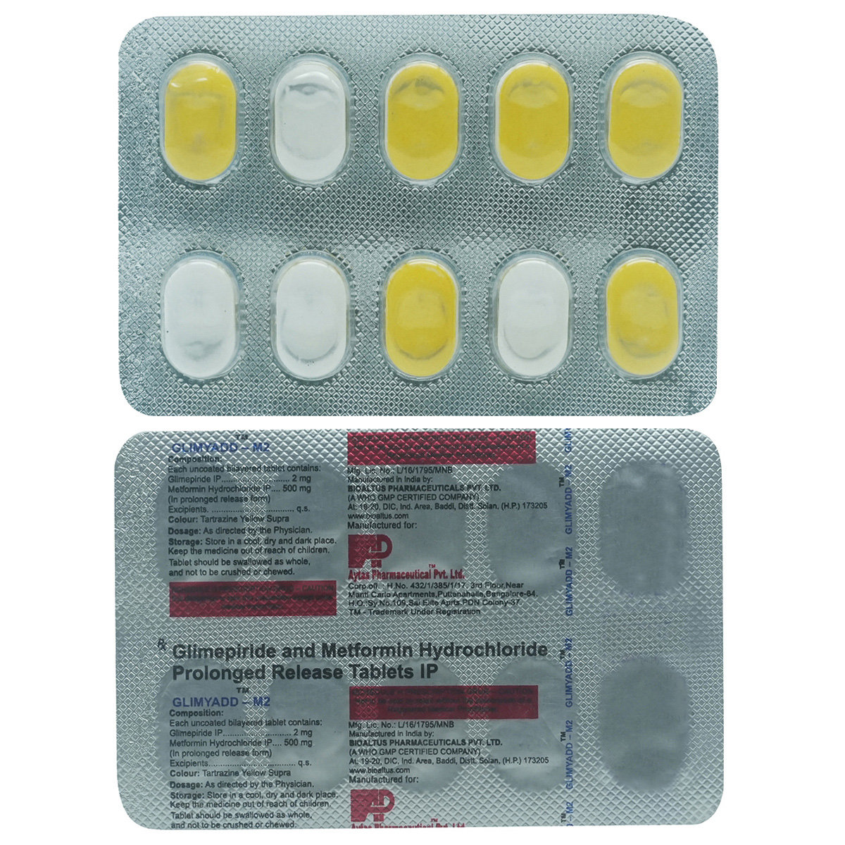 Glimyadd-M2 Tablet 10's, Pack of 10 TABLETS Glimyadd-M2 Tablet 10's, Pack of 10 TABLETS