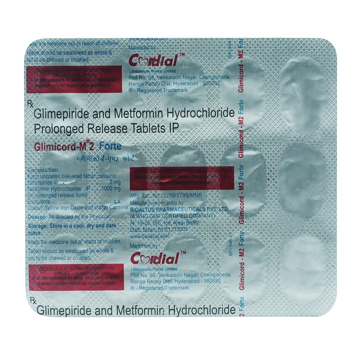 Glimicord-M 2 Forte Tablet 15's, Pack of 15 TABLETS Glimicord-M 2 Forte Tablet 15's, Pack of 15 TABLETS