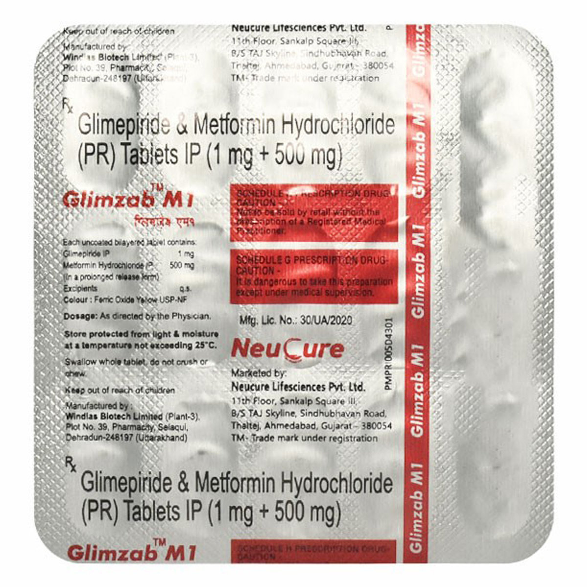 Glimzab M1 Tablet 15's, Pack of 15 TabletS Glimzab M1 Tablet 15's, Pack of 15 TabletS