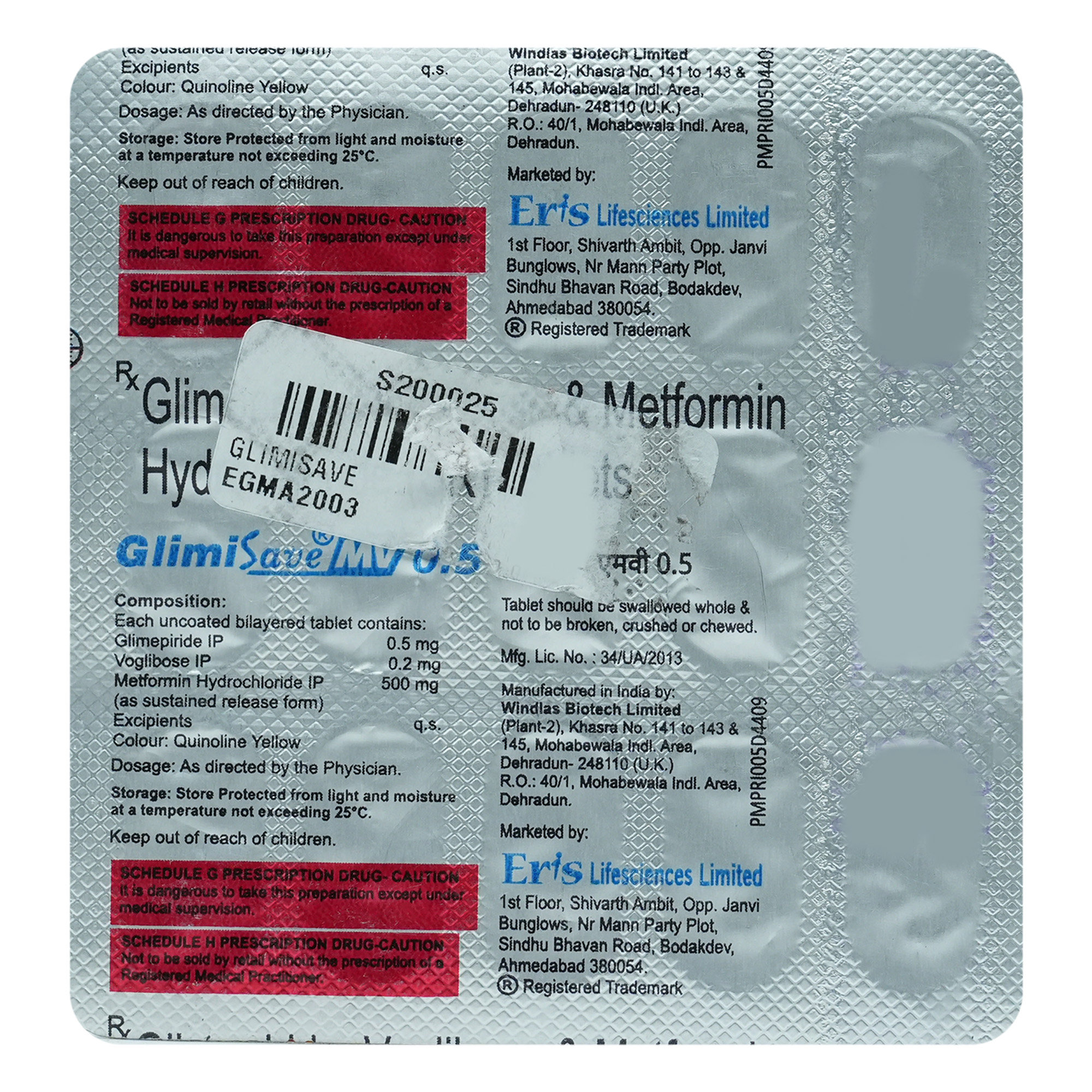 Glimisave MV 0.5 Tablet 15's, Pack of 15 TabletS Glimisave MV 0.5 Tablet 15's, Pack of 15 TabletS