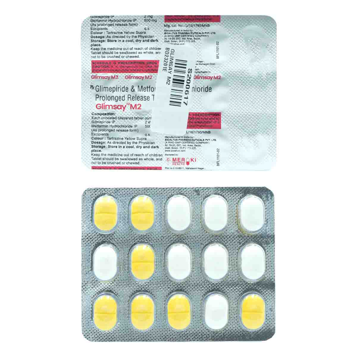Glimsay M2 Tablet 15's, Pack of 15 TABLETS Glimsay M2 Tablet 15's, Pack of 15 TABLETS