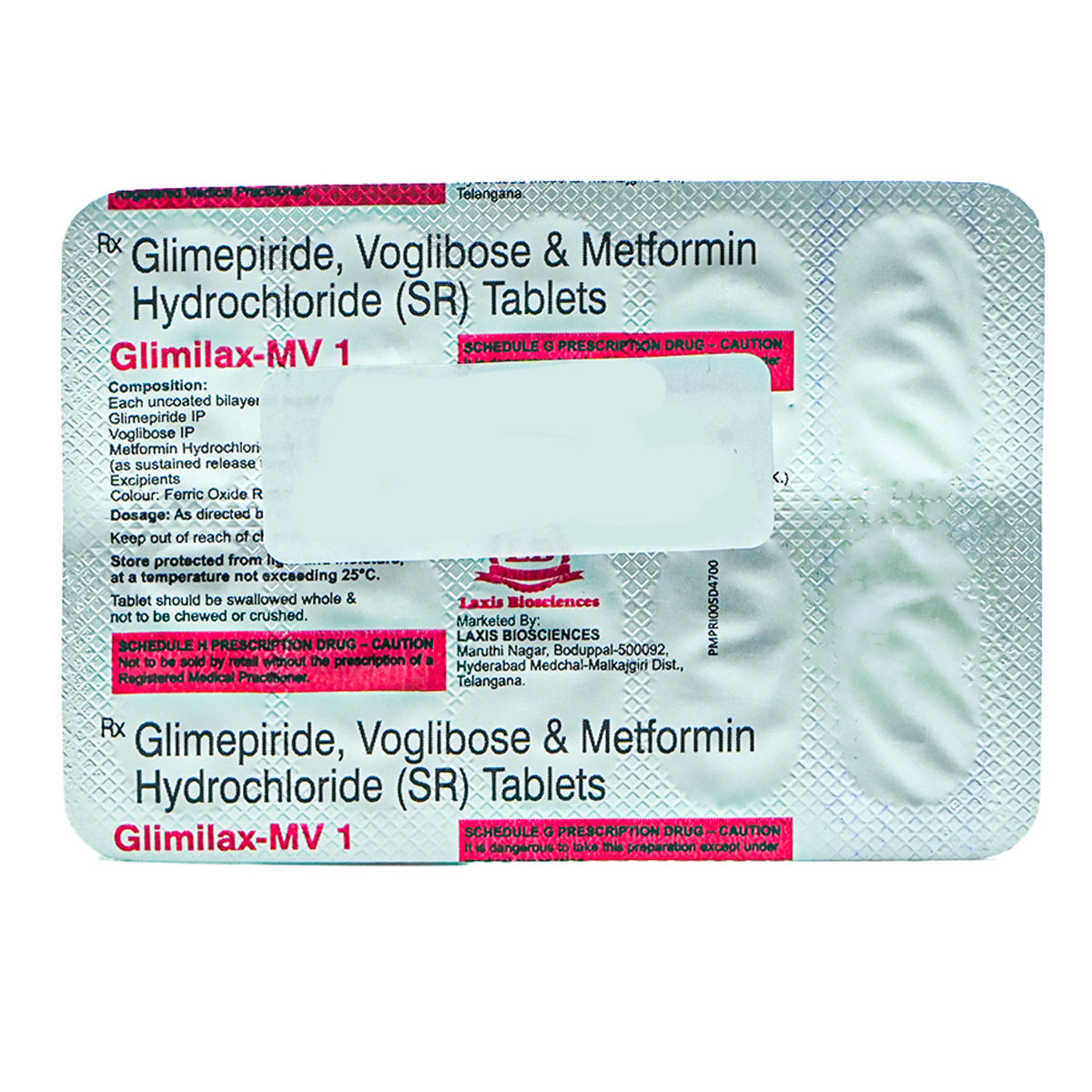 Glimilax-MV 1 Tablet 10's, Pack of 10 TABLETS Glimilax-MV 1 Tablet 10's, Pack of 10 TABLETS