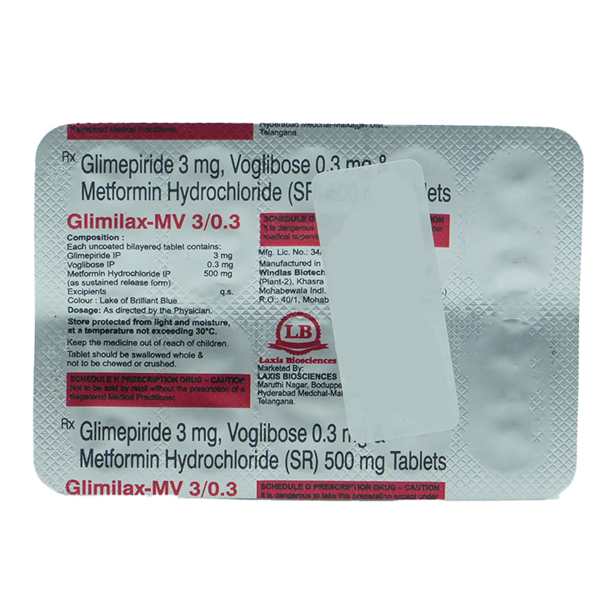 Glimilax-MV 3/0.3 Tablet 10's, Pack of 10 TABLETS Glimilax-MV 3/0.3 Tablet 10's, Pack of 10 TABLETS
