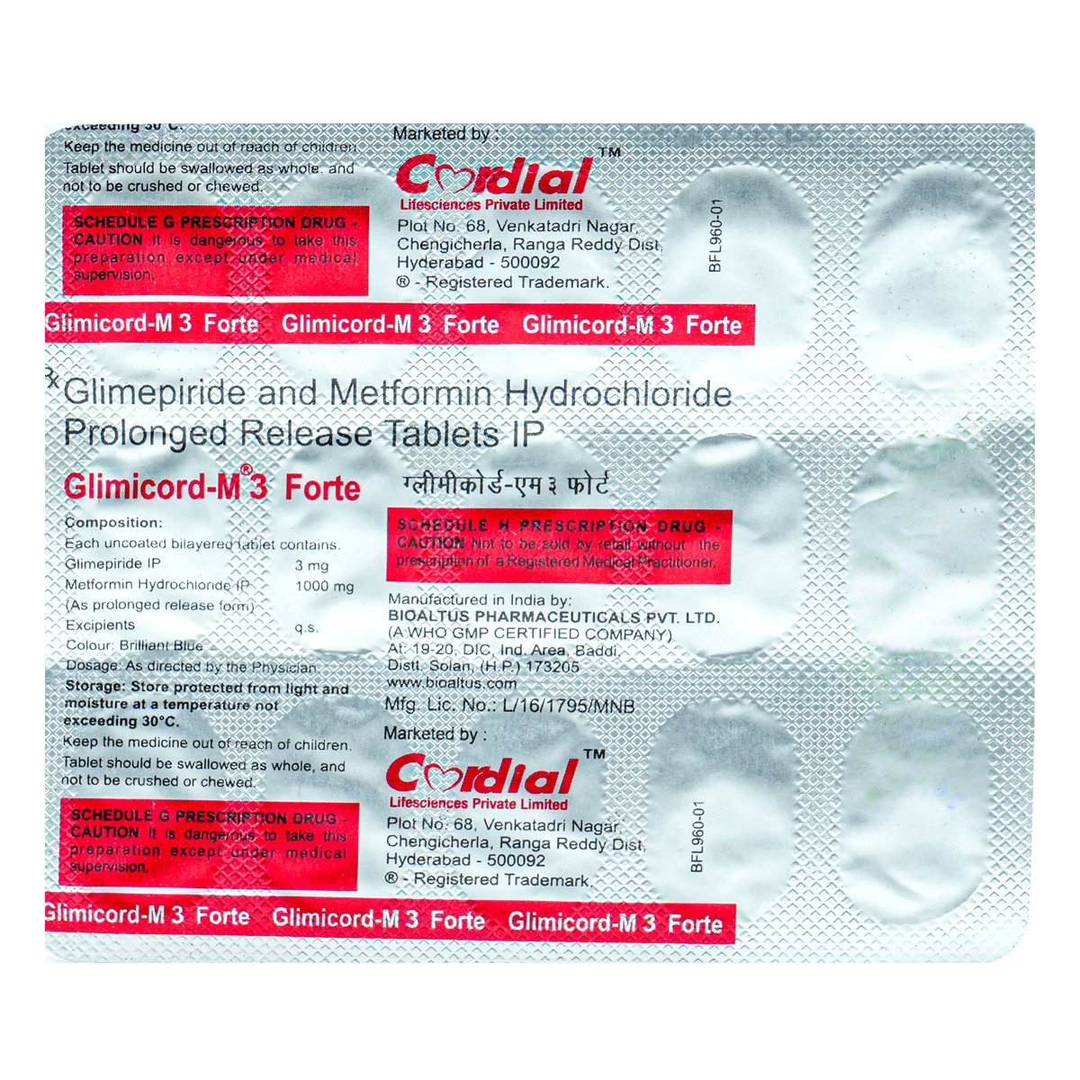 Glimicord-M3 Forte Tablet 15's, Pack of 15 TabletS Glimicord-M3 Forte Tablet 15's, Pack of 15 TabletS