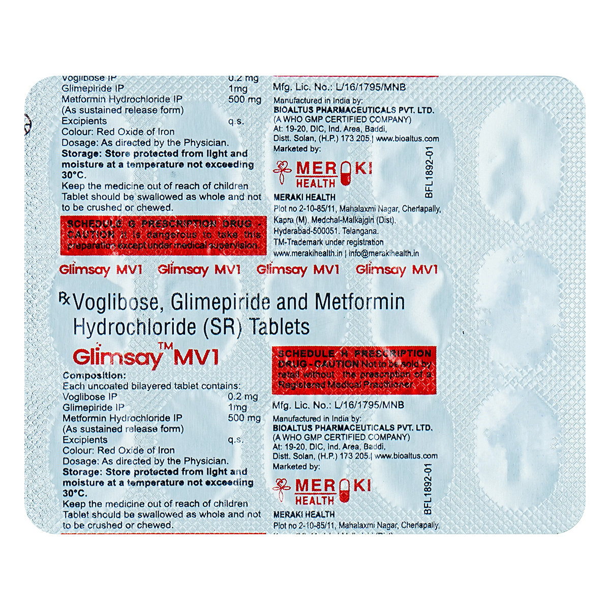 Glimsay MV1 Tablet 15's, Pack of 15 TABLETS Glimsay MV1 Tablet 15's, Pack of 15 TABLETS