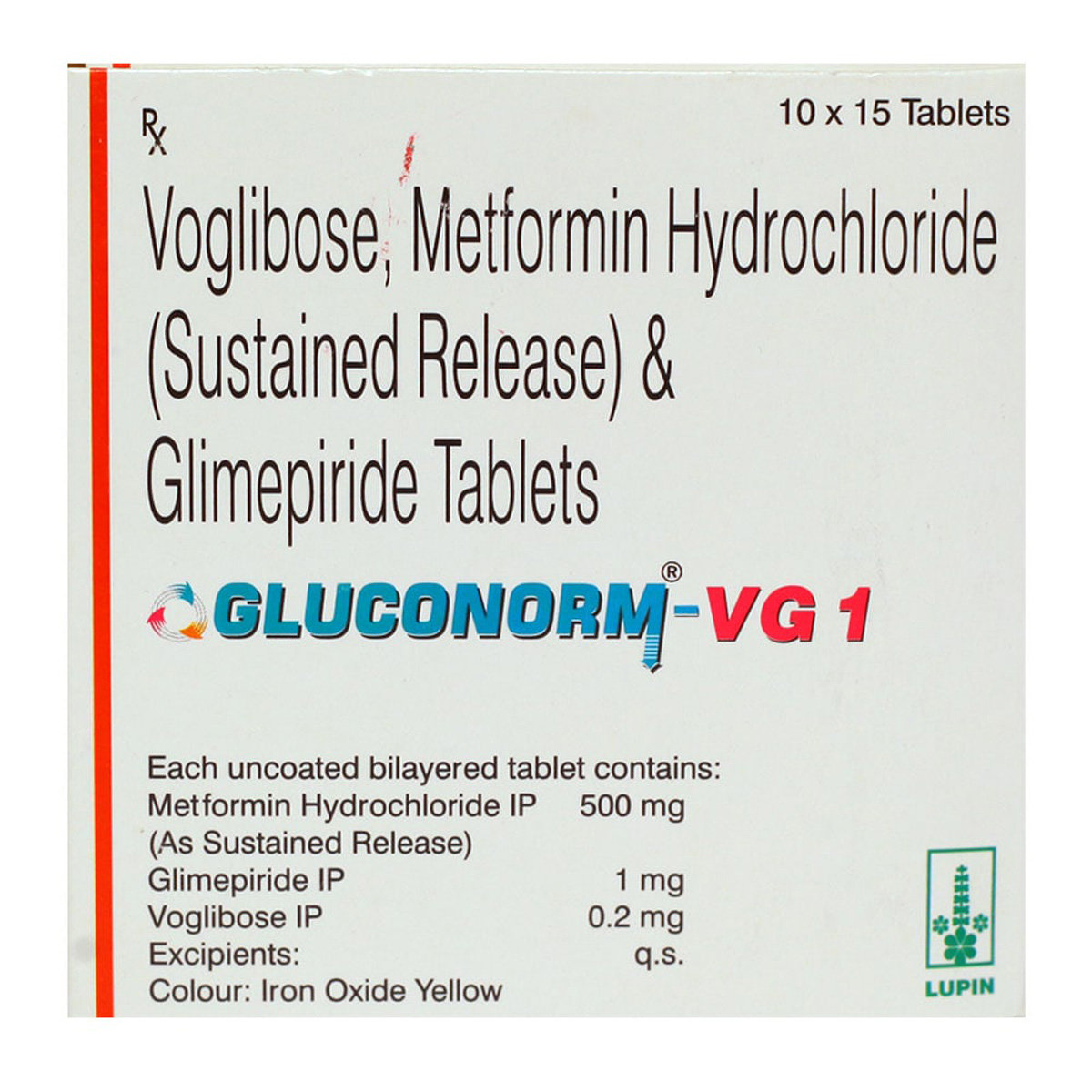 Gluconorm-VG 1 Tablet 15's, Pack of 15 TABLETS Gluconorm-VG 1 Tablet 15's, Pack of 15 TABLETS