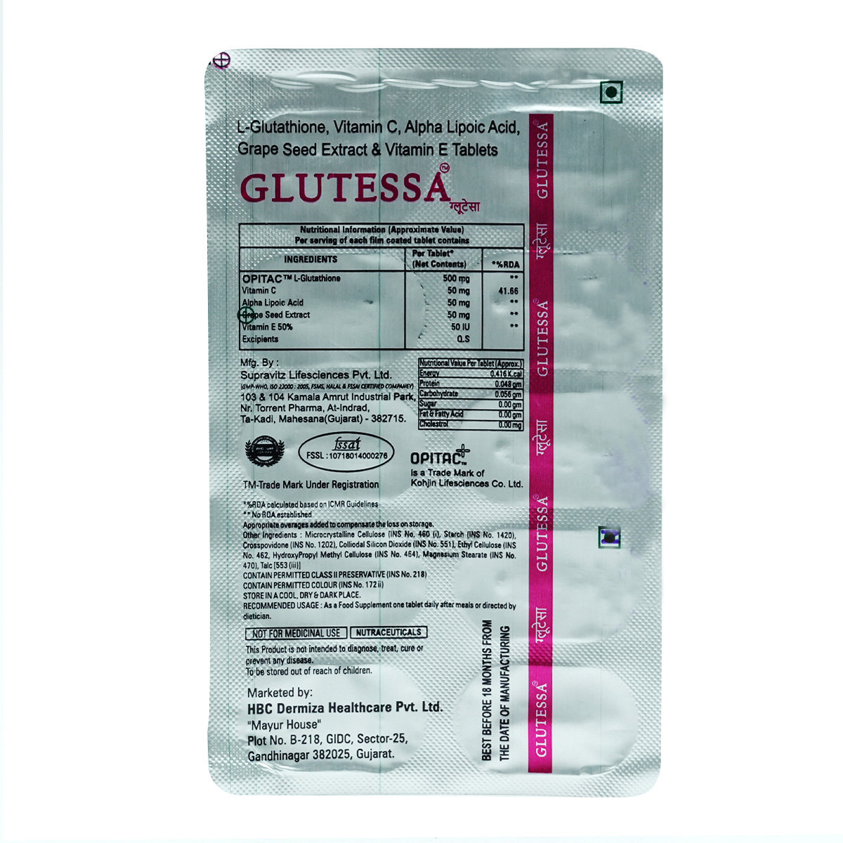 Glutessa Tablet 10's, Pack of 10 TabletS Glutessa Tablet 10's, Pack of 10 TabletS