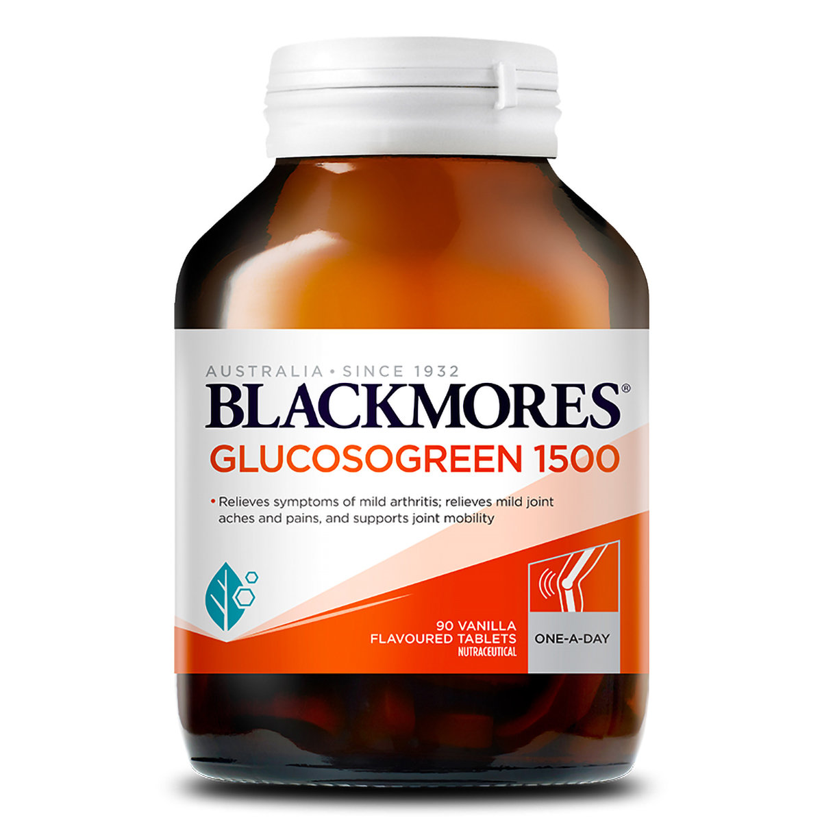 Blackmores Glucosogreen 1500 Vanilla Flavour for Joint Health, 90 Tablets, Pack of 1 Blackmores Glucosogreen 1500 Vanilla Flavour for Joint Health, 90 Tablets, Pack of 1