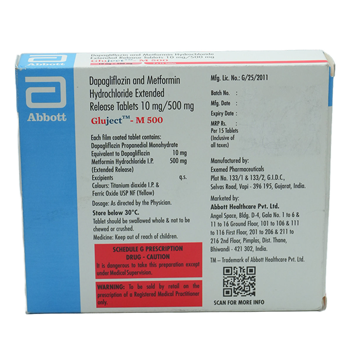 Gluject-M 500 Tablet 15's, Pack of 15 TABLETS Gluject-M 500 Tablet 15's, Pack of 15 TABLETS