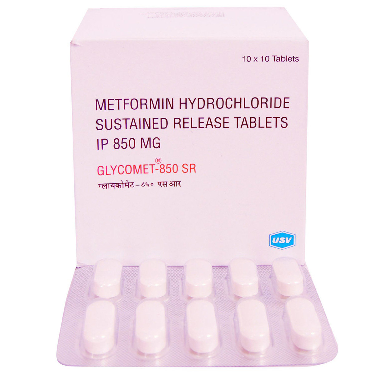 Glycomet SR 850 Tablet 10's, Pack of 10 TABLETS Glycomet SR 850 Tablet 10's, Pack of 10 TABLETS