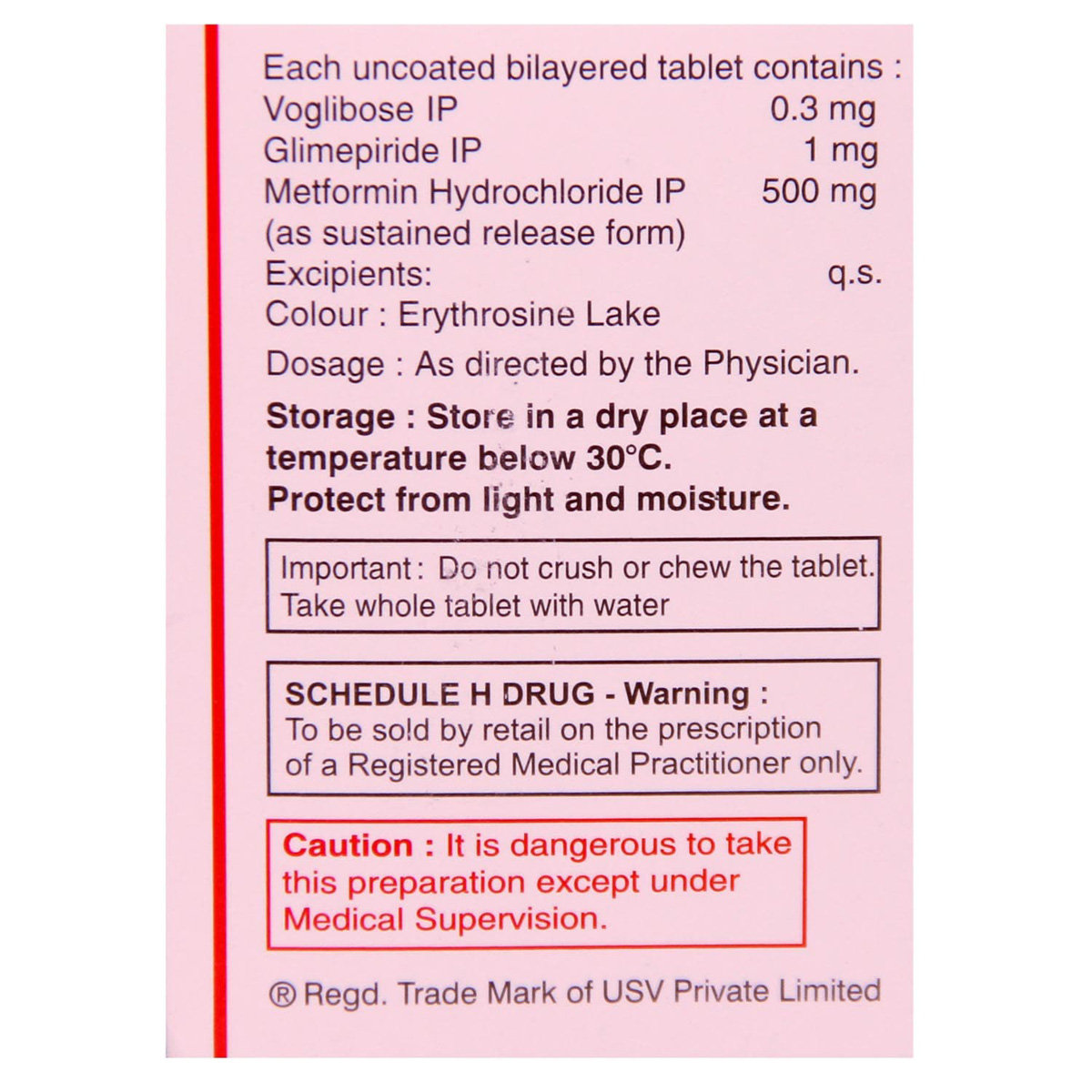 Glycomet Trio 1/0.3 Tablet 10's, Pack of 10 TABLETS Glycomet Trio 1/0.3 Tablet 10's, Pack of 10 TABLETS