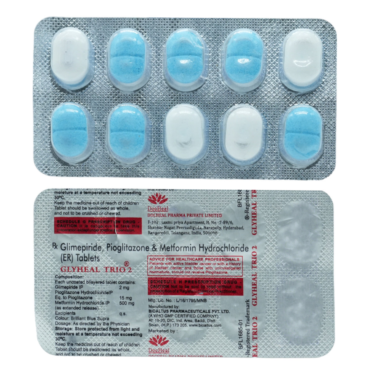 Glyheal Trio 2 Tablet 10's, Pack of 10 TABLETS Glyheal Trio 2 Tablet 10's, Pack of 10 TABLETS