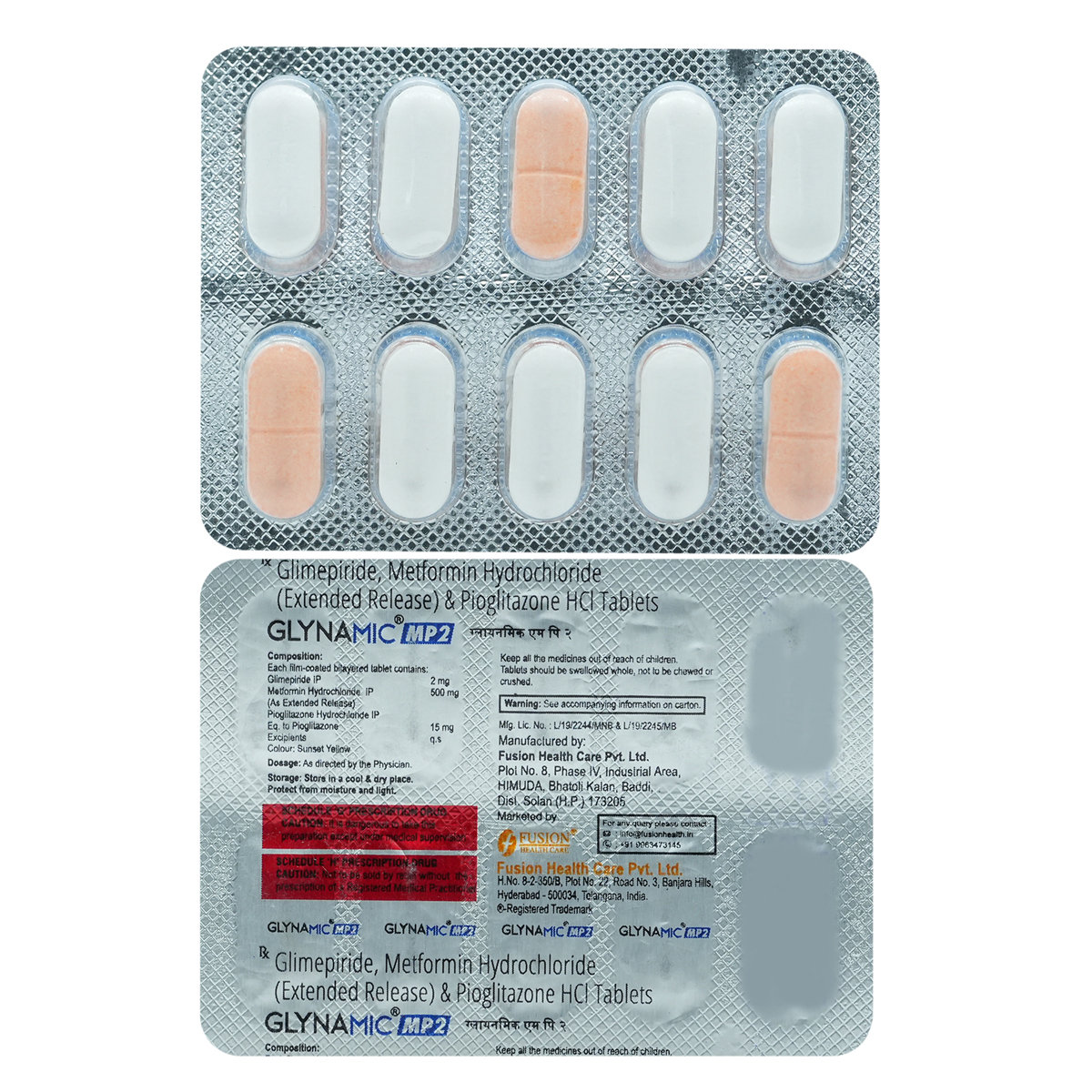 Glynamic MP2 Tablet 10's, Pack of 10 TABLETS Glynamic MP2 Tablet 10's, Pack of 10 TABLETS