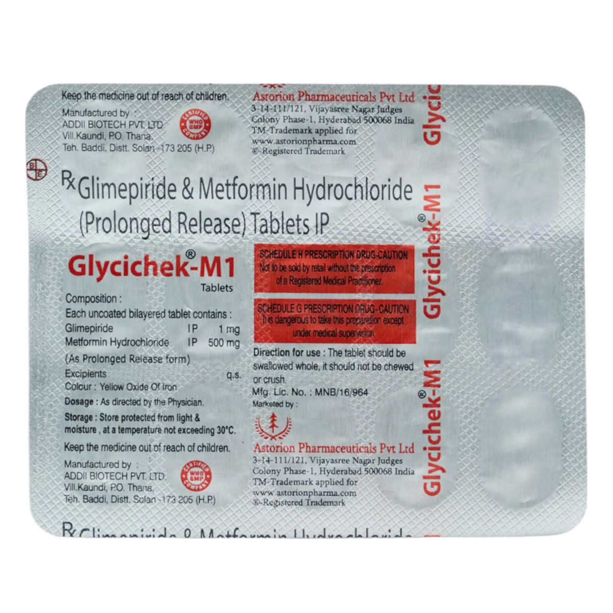 Glycichek-M1 Tablet 15's, Pack of 15 TabletS Glycichek-M1 Tablet 15's, Pack of 15 TabletS