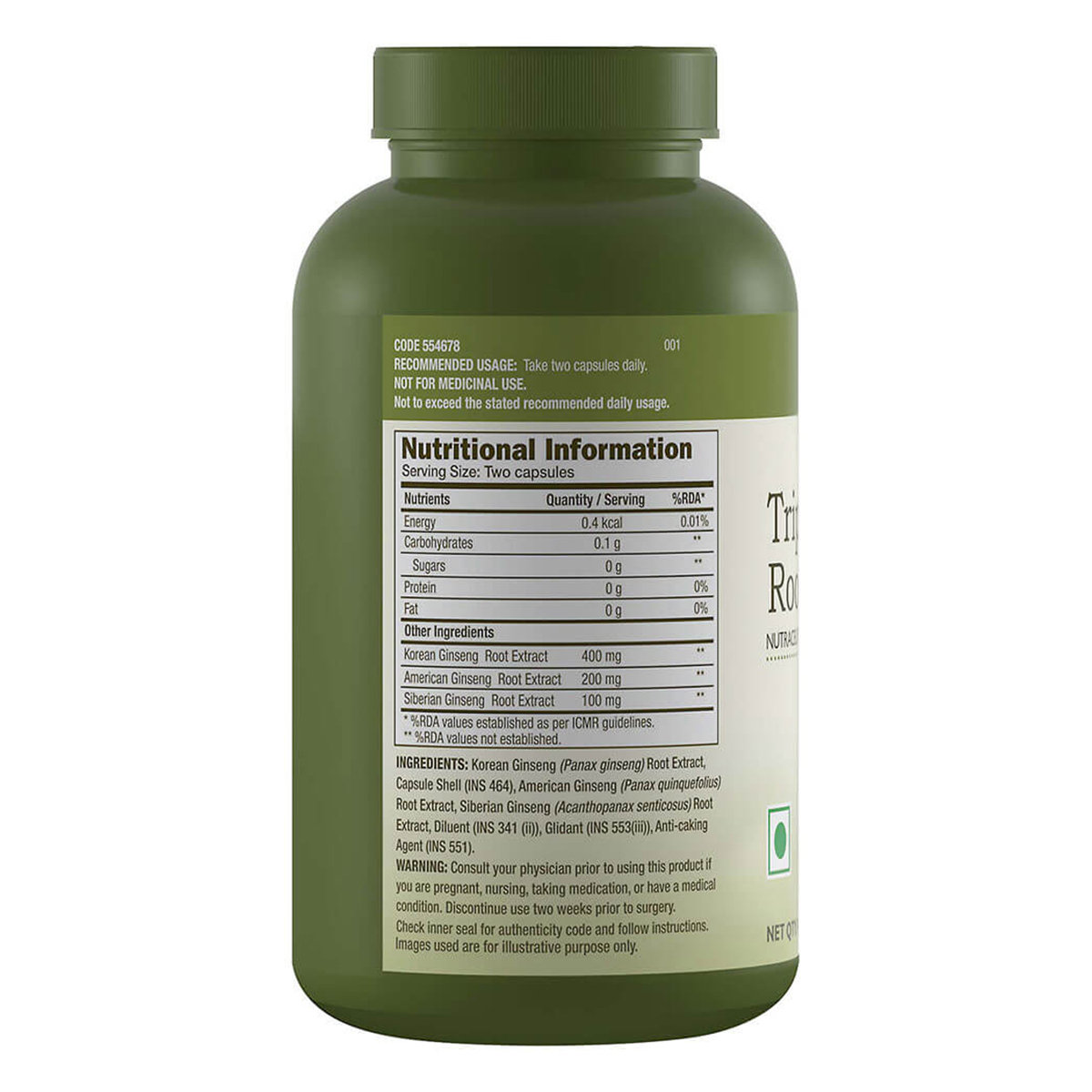 GNC Herbal Plus Triple Ginseng Root, 90 Capsules, Pack of 1 GNC Herbal Plus Triple Ginseng Root, 90 Capsules, Pack of 1