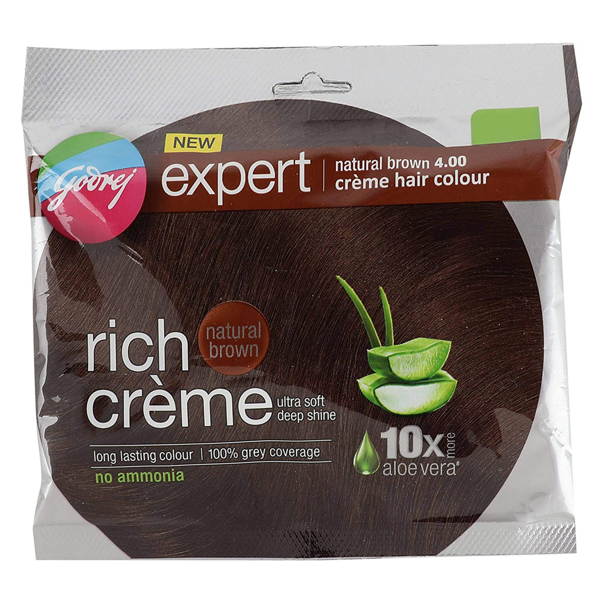 Godrej Expert Rich Creme Natural Brown 4.0 Hair Colour, 1 Kit, Pack of 1 Godrej Expert Rich Creme Natural Brown 4.0 Hair Colour, 1 Kit, Pack of 1
