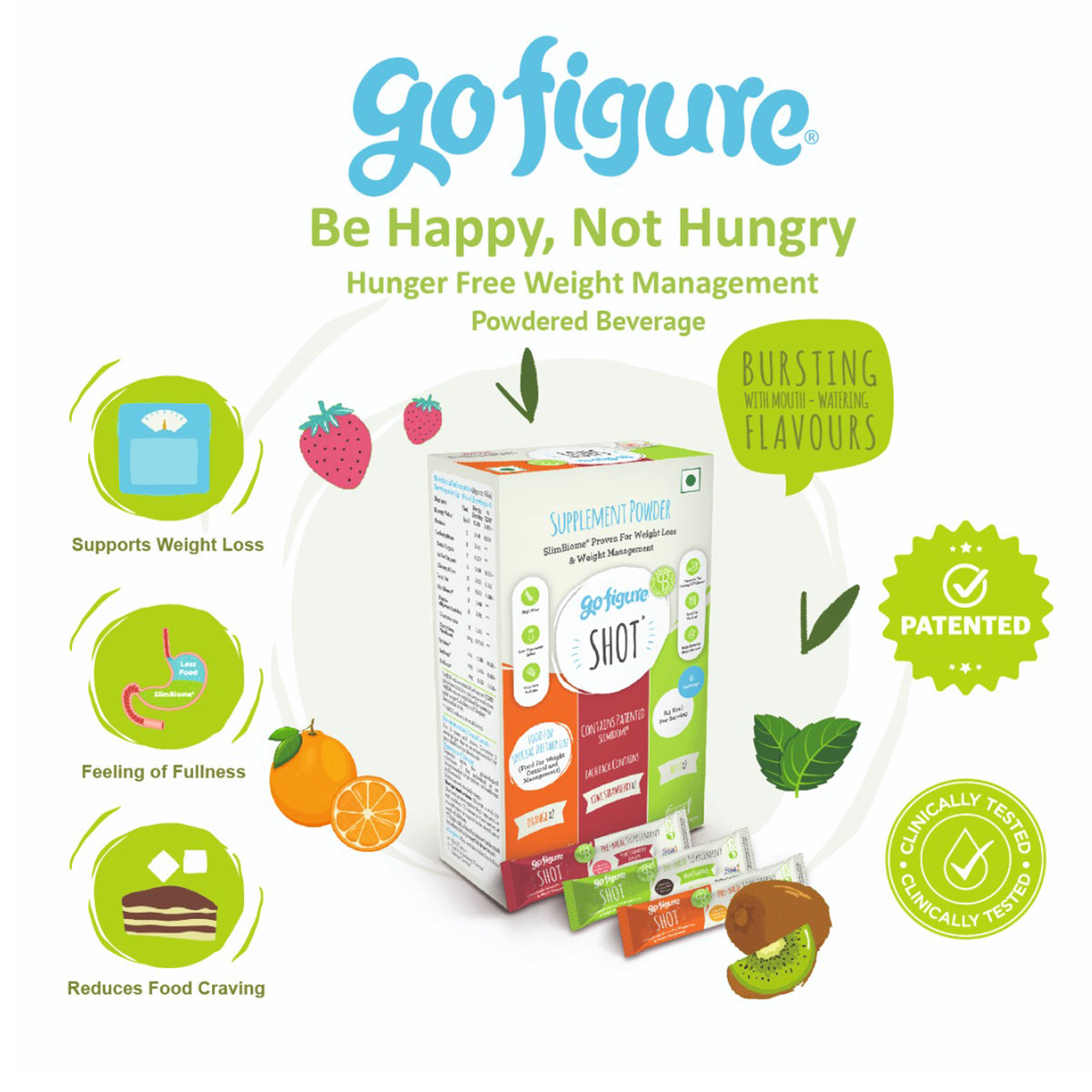 GoFigure Weight Management Shot Mixed Flavour Powder, 30 gm (6x5 gm), Pack of 1 GoFigure Weight Management Shot Mixed Flavour Powder, 30 gm (6x5 gm), Pack of 1