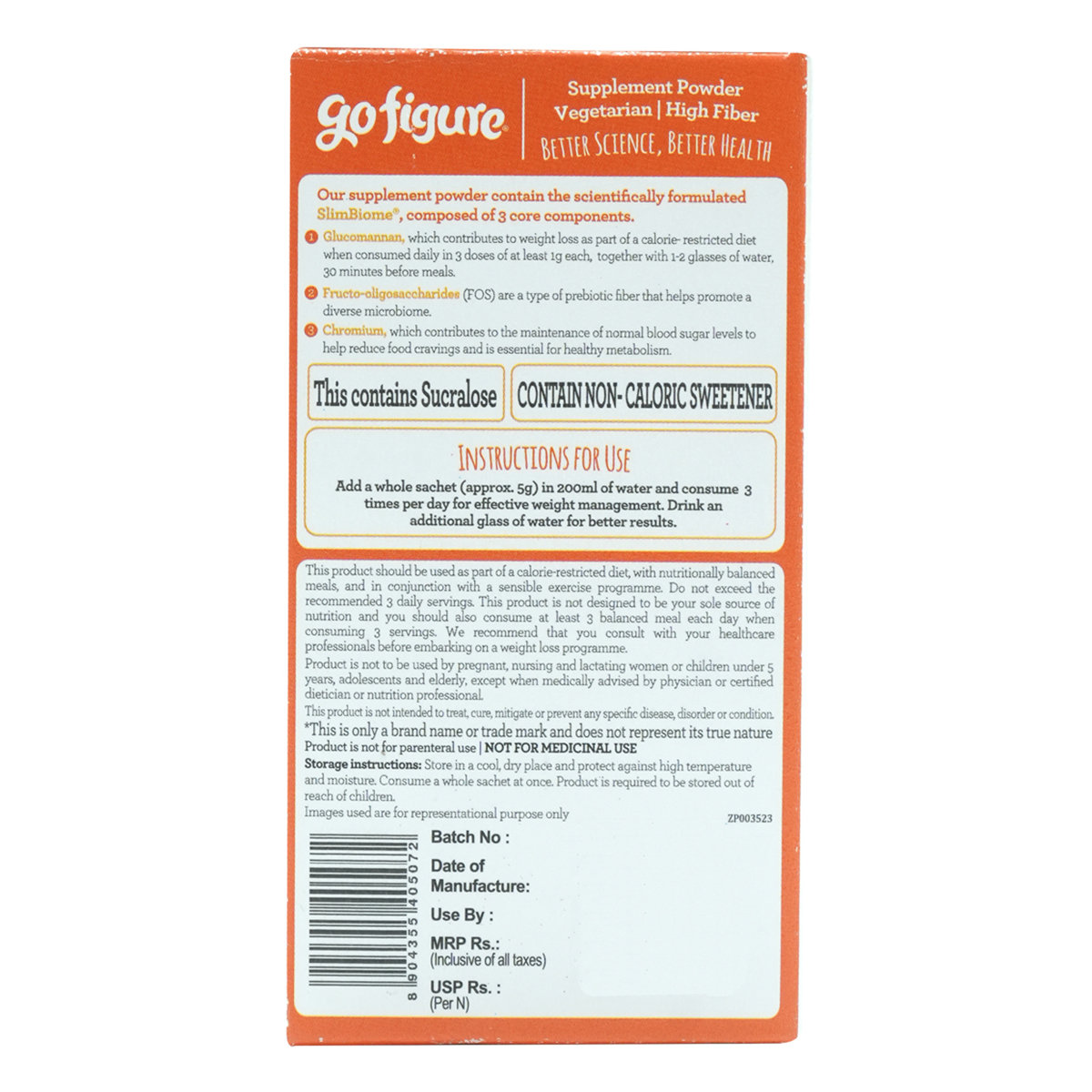 GoFigure Weight Management Shot Orange Flavour Powder, 105 gm (21x5 gm), Pack of 1 GoFigure Weight Management Shot Orange Flavour Powder, 105 gm (21x5 gm), Pack of 1