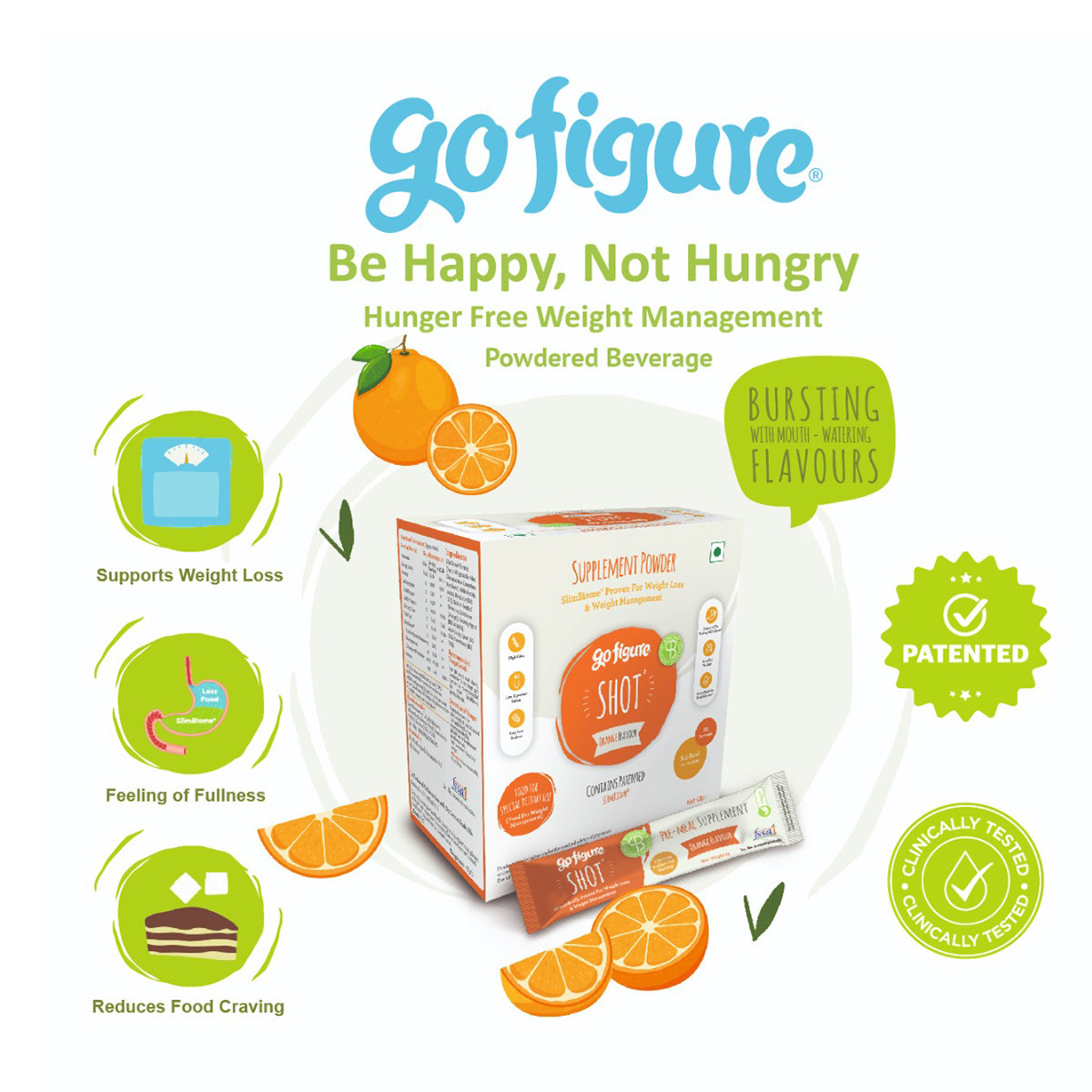 GoFigure Weight Management Shot Orange Flavour Powder, 105 gm (21x5 gm), Pack of 1 GoFigure Weight Management Shot Orange Flavour Powder, 105 gm (21x5 gm), Pack of 1