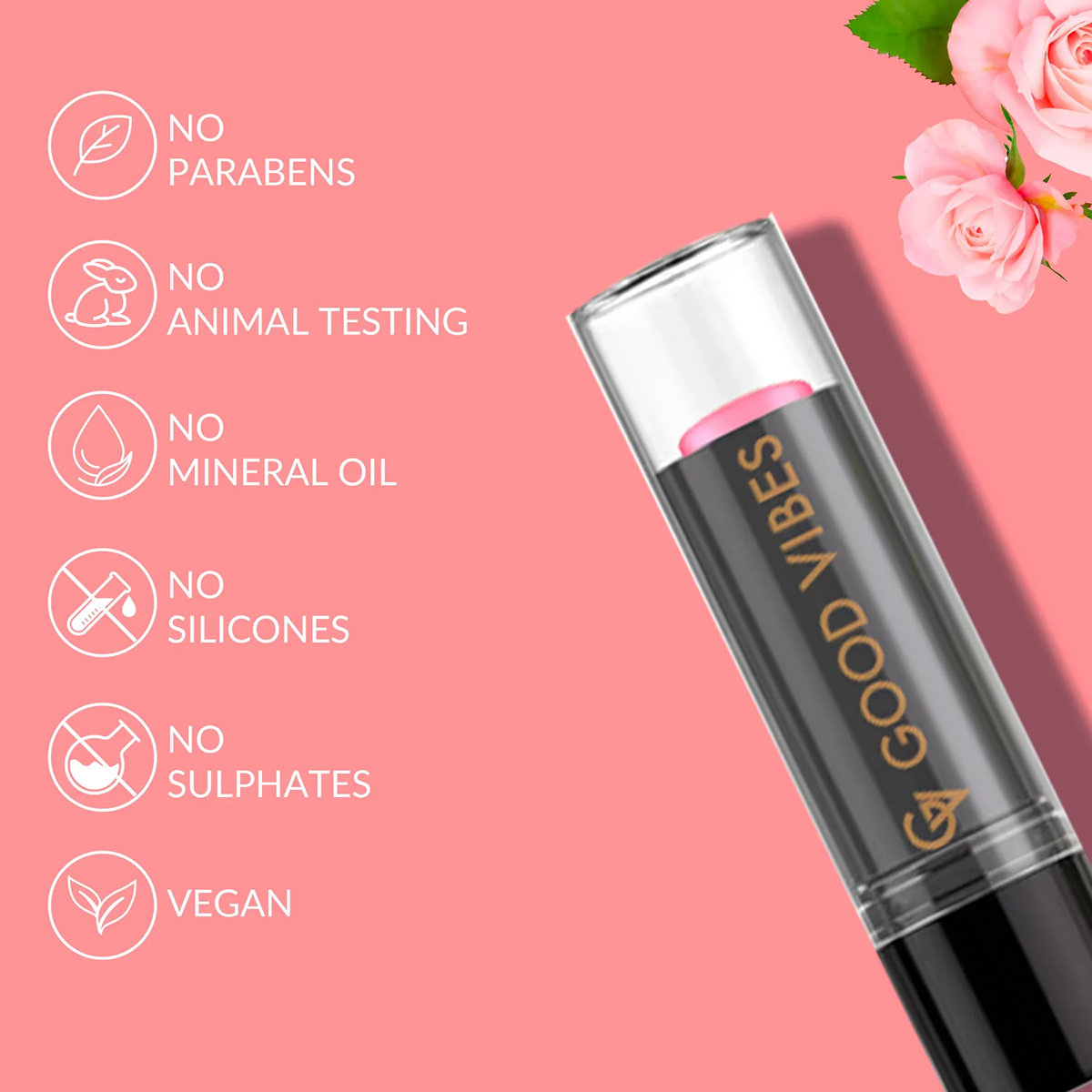 Good Vibes Rose Hydrating Pink Tinted SPF 15 Lip Balm, 4.2 gm, Pack of 1 Good Vibes Rose Hydrating Pink Tinted SPF 15 Lip Balm, 4.2 gm, Pack of 1