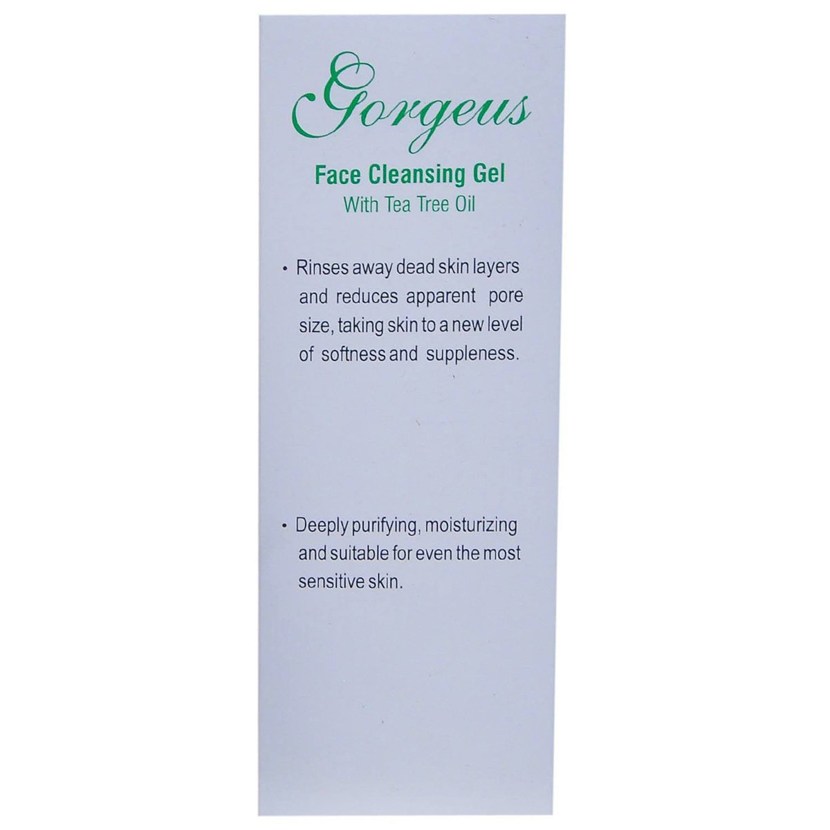 Gorgeus Face Cleansing Gel 100 gm | With Tea Tree Oil | Deeply Purifies & Moisturisess | For All Skin Type, Pack of 1 Gorgeus Face Cleansing Gel 100 gm | With Tea Tree Oil | Deeply Purifies & Moisturisess | For All Skin Type, Pack of 1