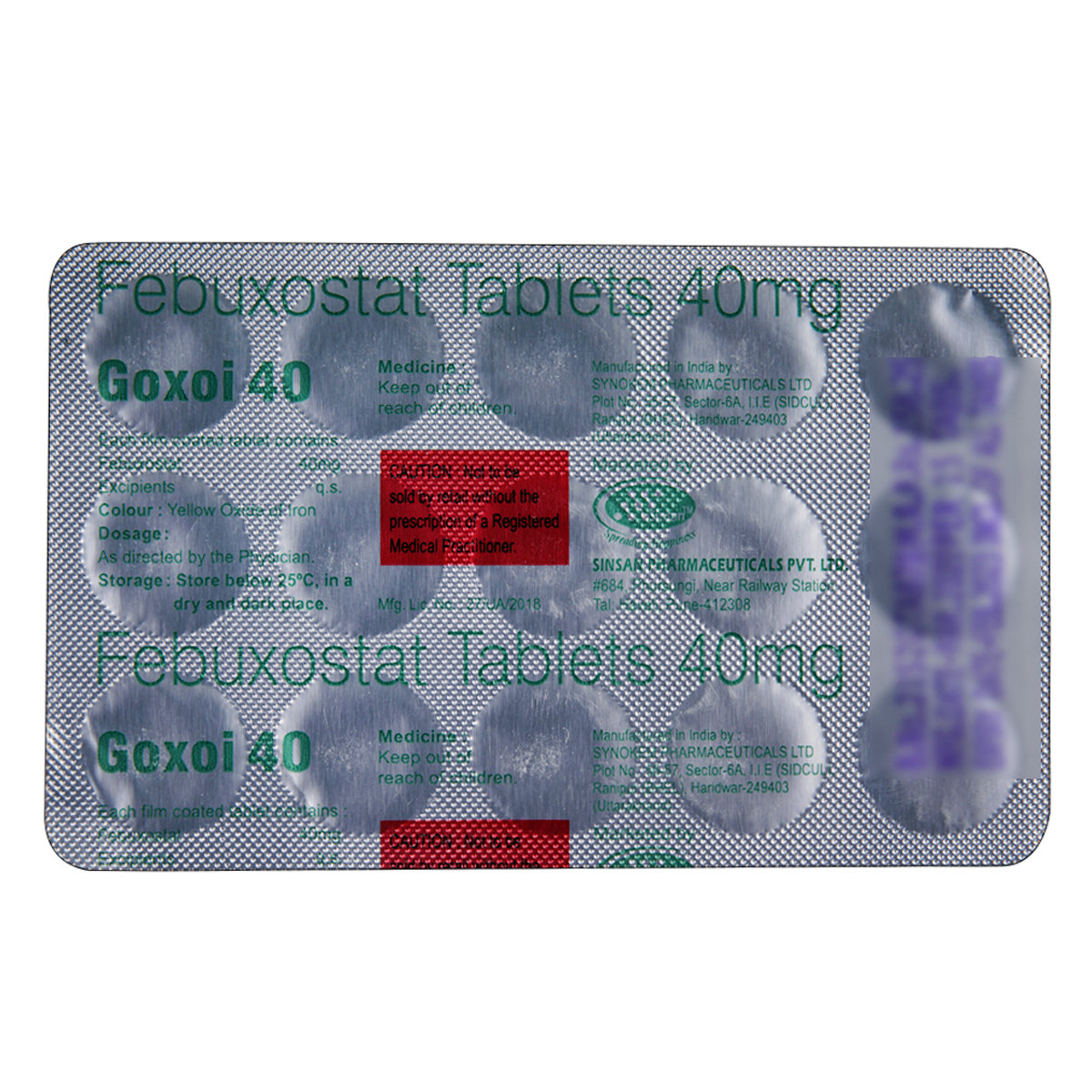 Goxoi 40 Tablet 15's, Pack of 15 TABLETS Goxoi 40 Tablet 15's, Pack of 15 TABLETS
