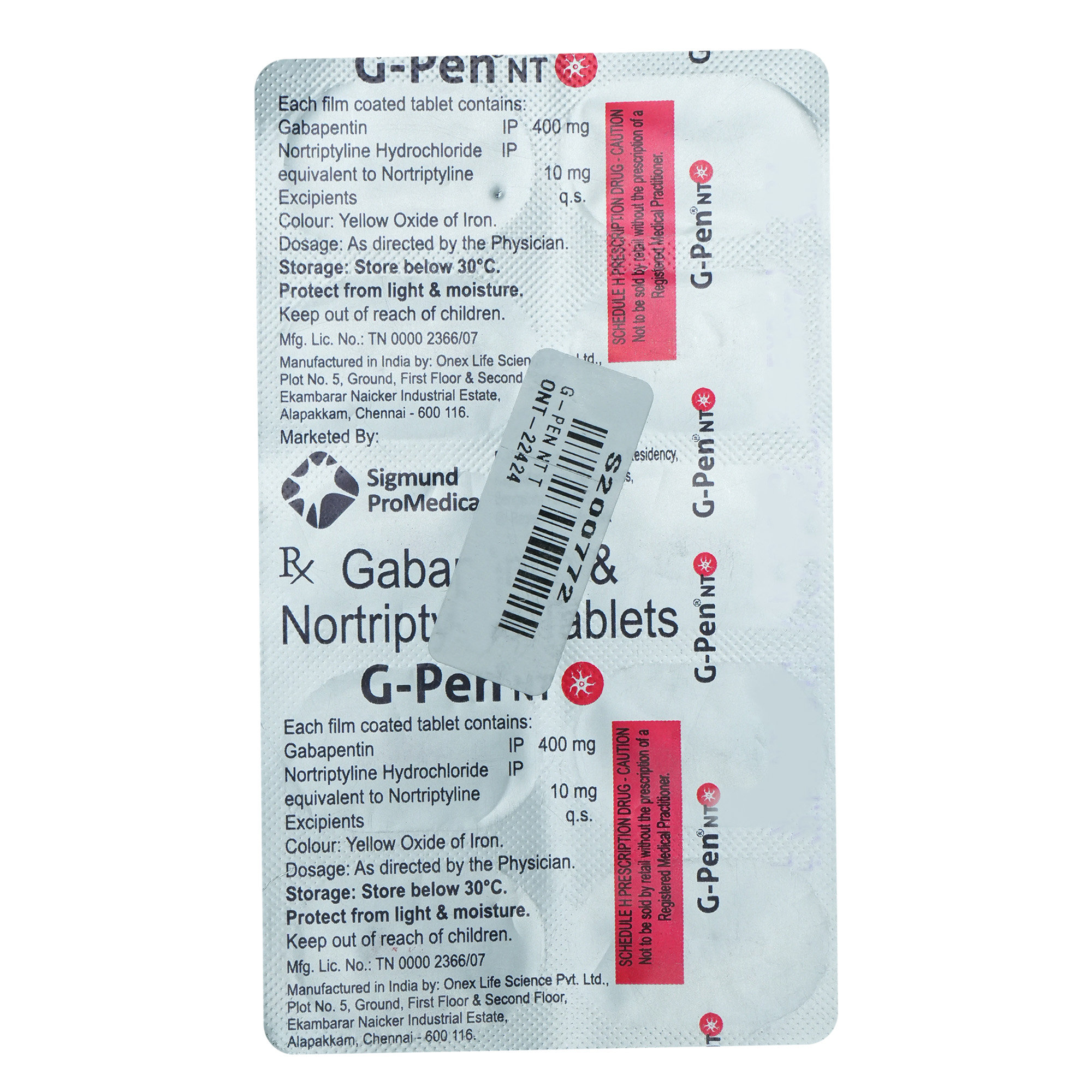 G-Pen NT Tablet 10's, Pack of 10 TABLETS G-Pen NT Tablet 10's, Pack of 10 TABLETS