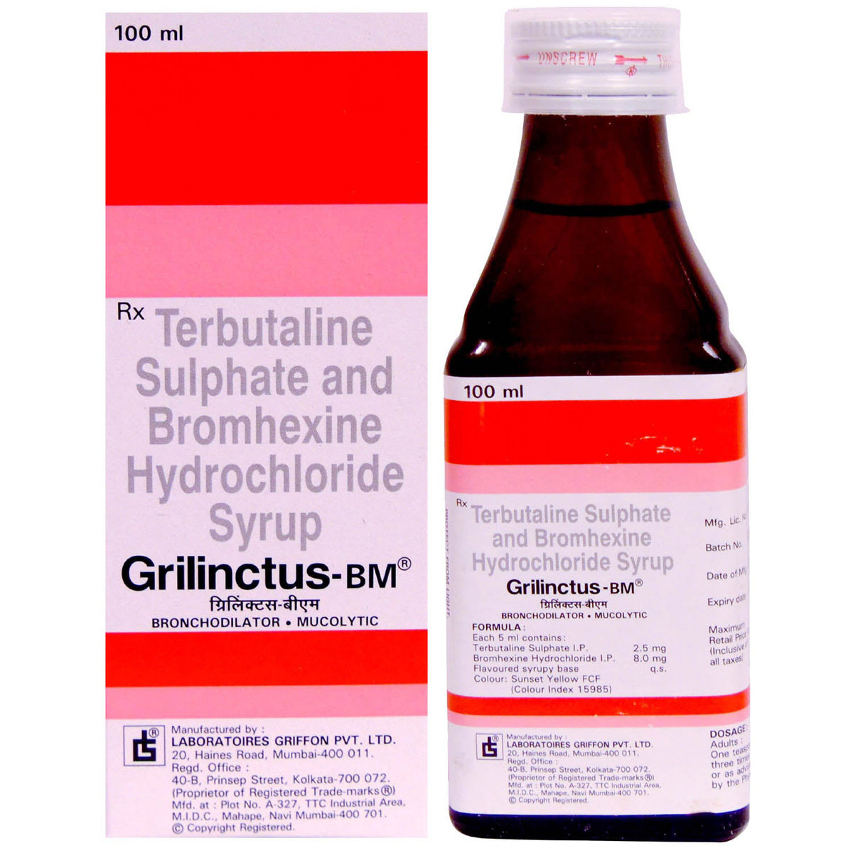 Grilinctus-BM Syrup 100 ml, Pack of 1 Grilinctus-BM Syrup 100 ml, Pack of 1