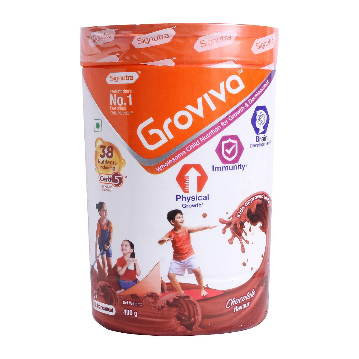 Groviva Chocolate Powder 400 gm, Pack of 1 Groviva Chocolate Powder 400 gm, Pack of 1