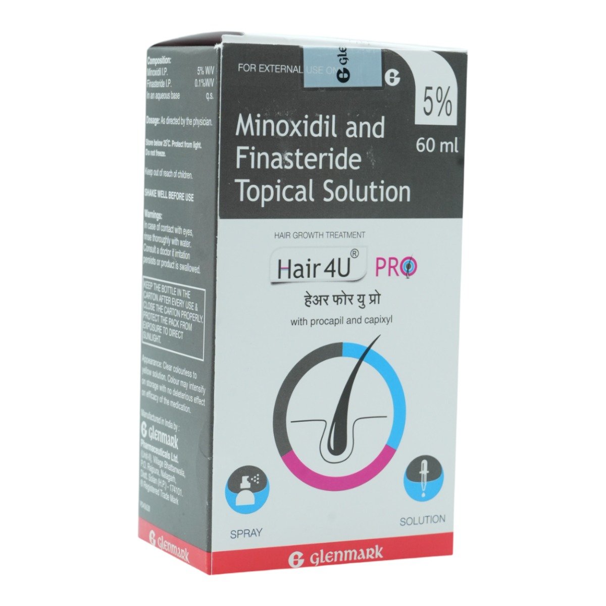 Hair 4U Pro 5% Topical Solution 60 ml, Pack of 1 SOLUTION Hair 4U Pro 5% Topical Solution 60 ml, Pack of 1 SOLUTION