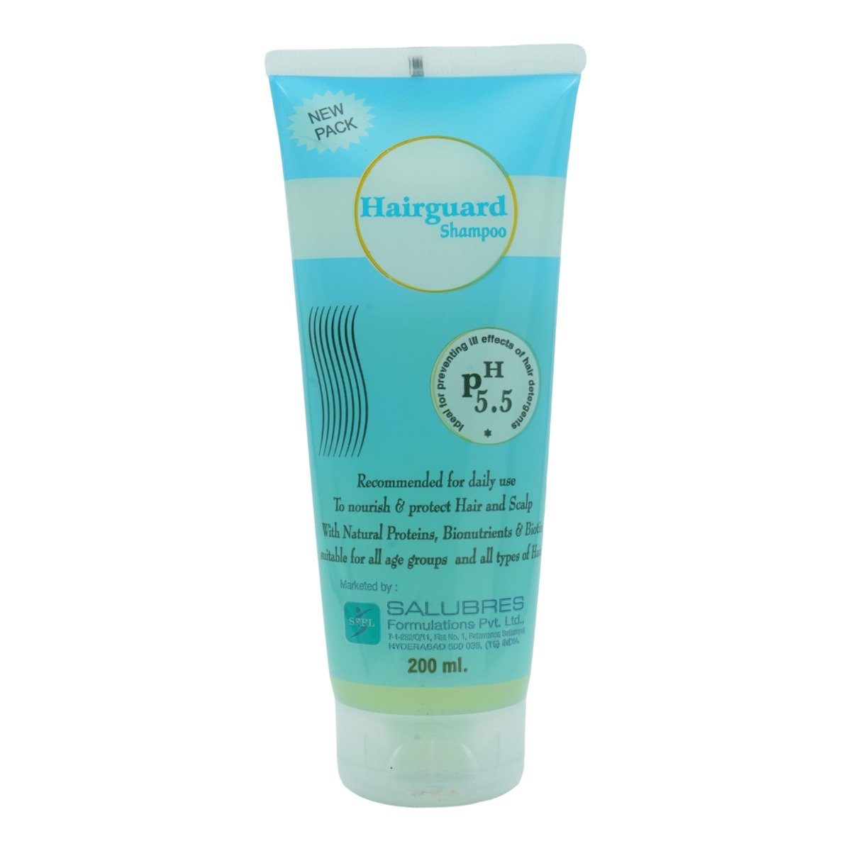 Hairguard New PH 5.5 Shampoo 200 ml, Pack of 1 Hairguard New PH 5.5 Shampoo 200 ml, Pack of 1