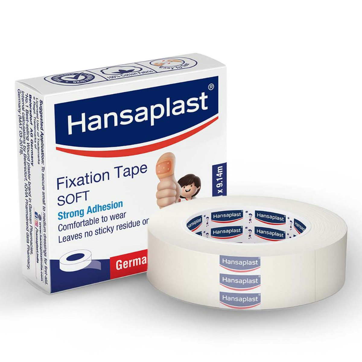 Hansaplast Fixation Soft Tape 1.25 cm x 9.14 m, 1 Count, Pack of 1 Hansaplast Fixation Soft Tape 1.25 cm x 9.14 m, 1 Count, Pack of 1
