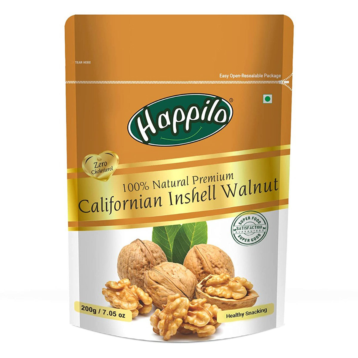Happilo 100% Natural Premium Californian Inshell Walnuts, 200 gm, Pack of 1 Happilo 100% Natural Premium Californian Inshell Walnuts, 200 gm, Pack of 1