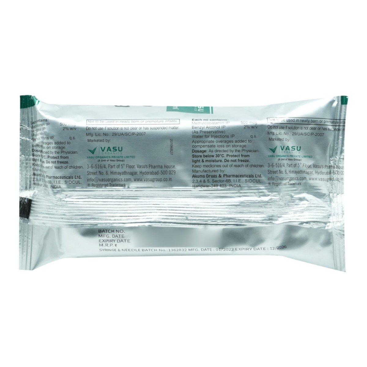 Happy Nerve 500Mcg/1Ml Inj, Pack of 1 Injection Happy Nerve 500Mcg/1Ml Inj, Pack of 1 Injection