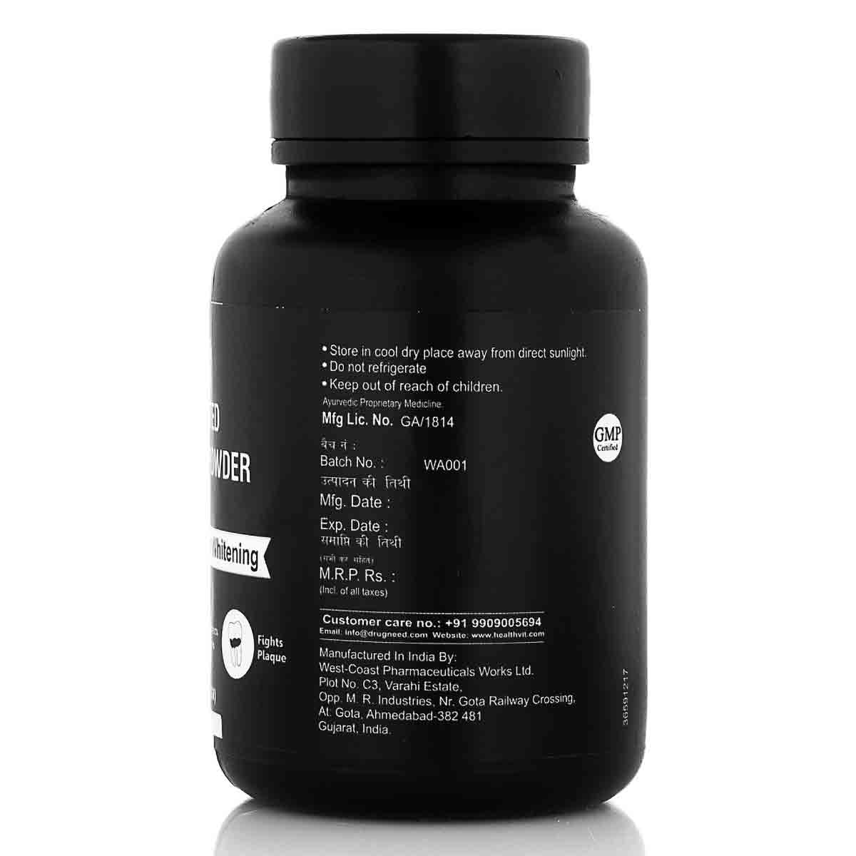 Healthvit Teeth Whitening Charcoal Powder, 20 gm, Pack of 1 Healthvit Teeth Whitening Charcoal Powder, 20 gm, Pack of 1