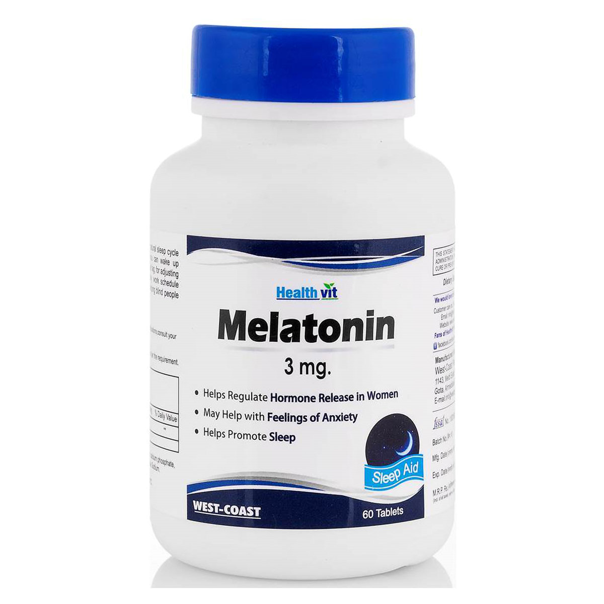 Healthvit Melatonin 3 mg, 60 Tablets, Pack of 1 Healthvit Melatonin 3 mg, 60 Tablets, Pack of 1