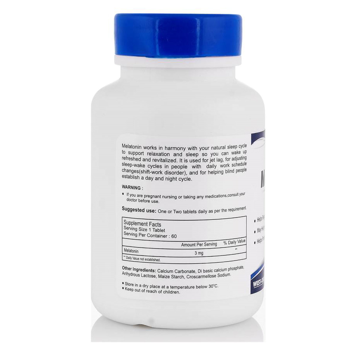 Healthvit Melatonin 3 mg, 60 Tablets, Pack of 1 Healthvit Melatonin 3 mg, 60 Tablets, Pack of 1