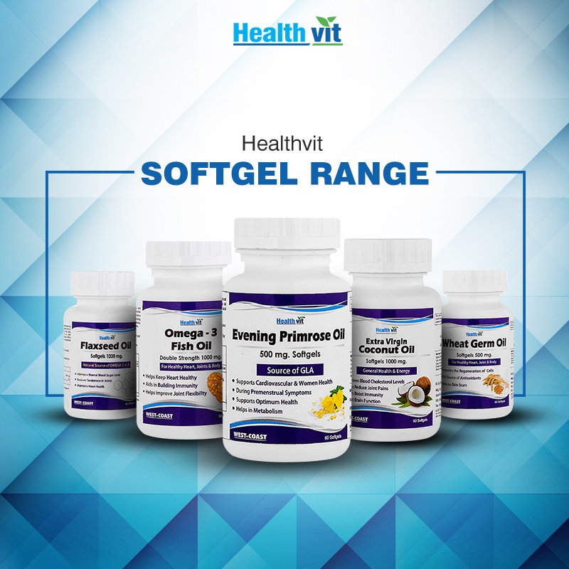 Healthvit Flaxseed Oil 1000 mg, 60 Softgels, Pack of 1 Healthvit Flaxseed Oil 1000 mg, 60 Softgels, Pack of 1