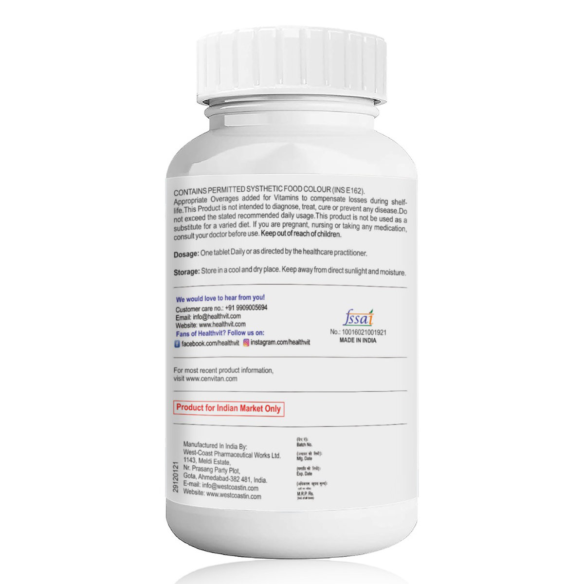 Healthvit Cenvitan Women Multivitamin & Multimineral, 60 Tablets, Pack of 1 Healthvit Cenvitan Women Multivitamin & Multimineral, 60 Tablets, Pack of 1