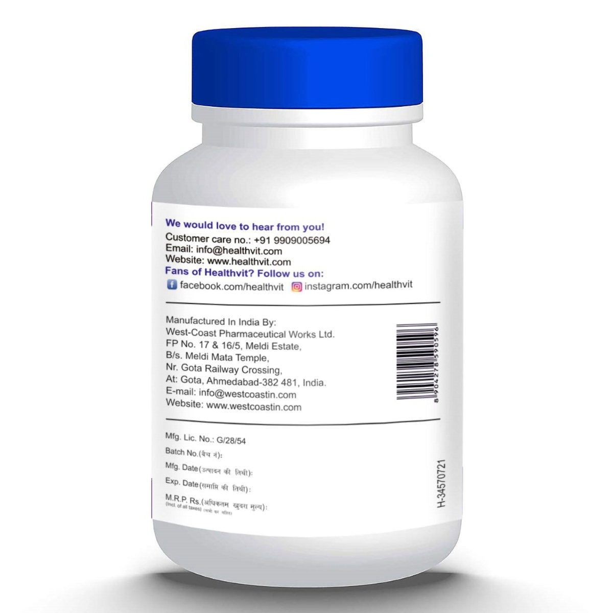 Healthvit Biotino 10000, 60 Tablets, Pack of 1 Healthvit Biotino 10000, 60 Tablets, Pack of 1