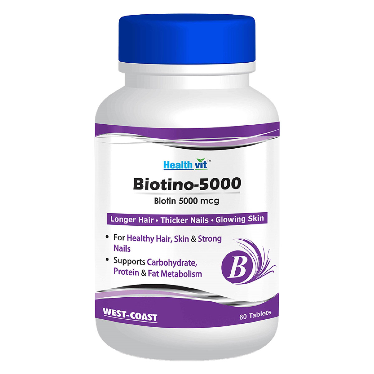 Healthvit Biotino 5000, 60 Tablets, Pack of 1 Healthvit Biotino 5000, 60 Tablets, Pack of 1