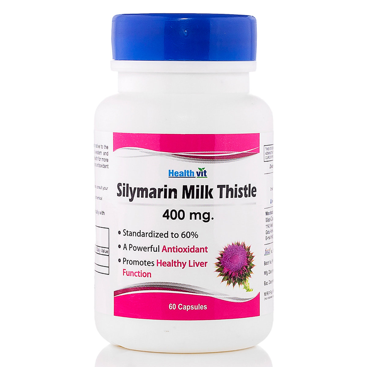 Healthvit Silymarin Milk Thistle 400 mg, 60 Capsules, Pack of 1 Healthvit Silymarin Milk Thistle 400 mg, 60 Capsules, Pack of 1