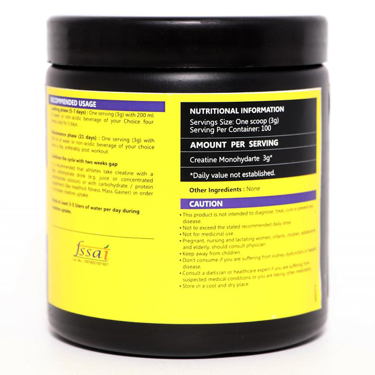 Healthvit Fitness Micronised Creatine Monohydrate Powder, 300 gm, Pack of 1 Healthvit Fitness Micronised Creatine Monohydrate Powder, 300 gm, Pack of 1