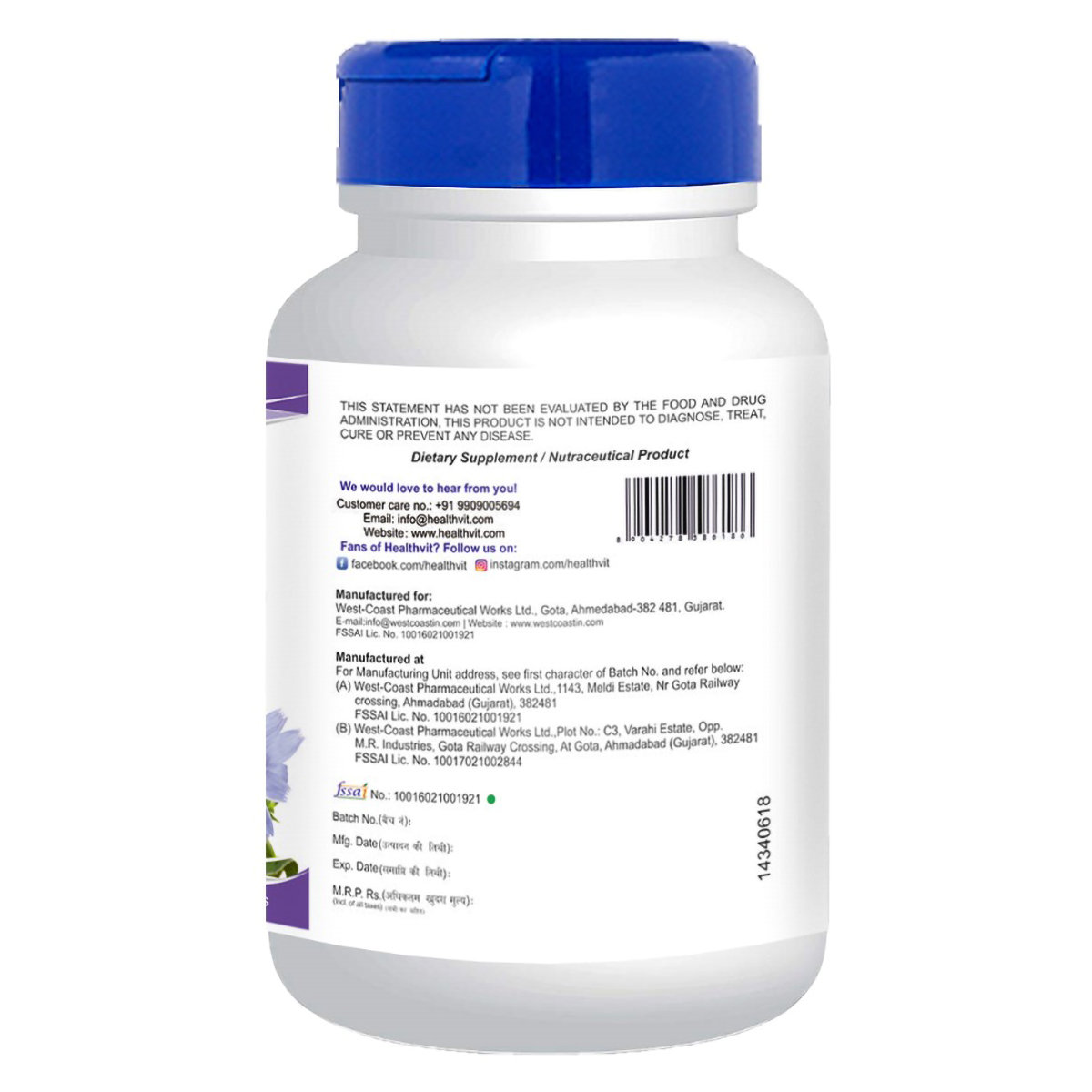 Healthvit Calvitan-600 Calcium Carbonate 600 mg Mint Flavour Chewable, 60 Tablets, Pack of 1 Healthvit Calvitan-600 Calcium Carbonate 600 mg Mint Flavour Chewable, 60 Tablets, Pack of 1