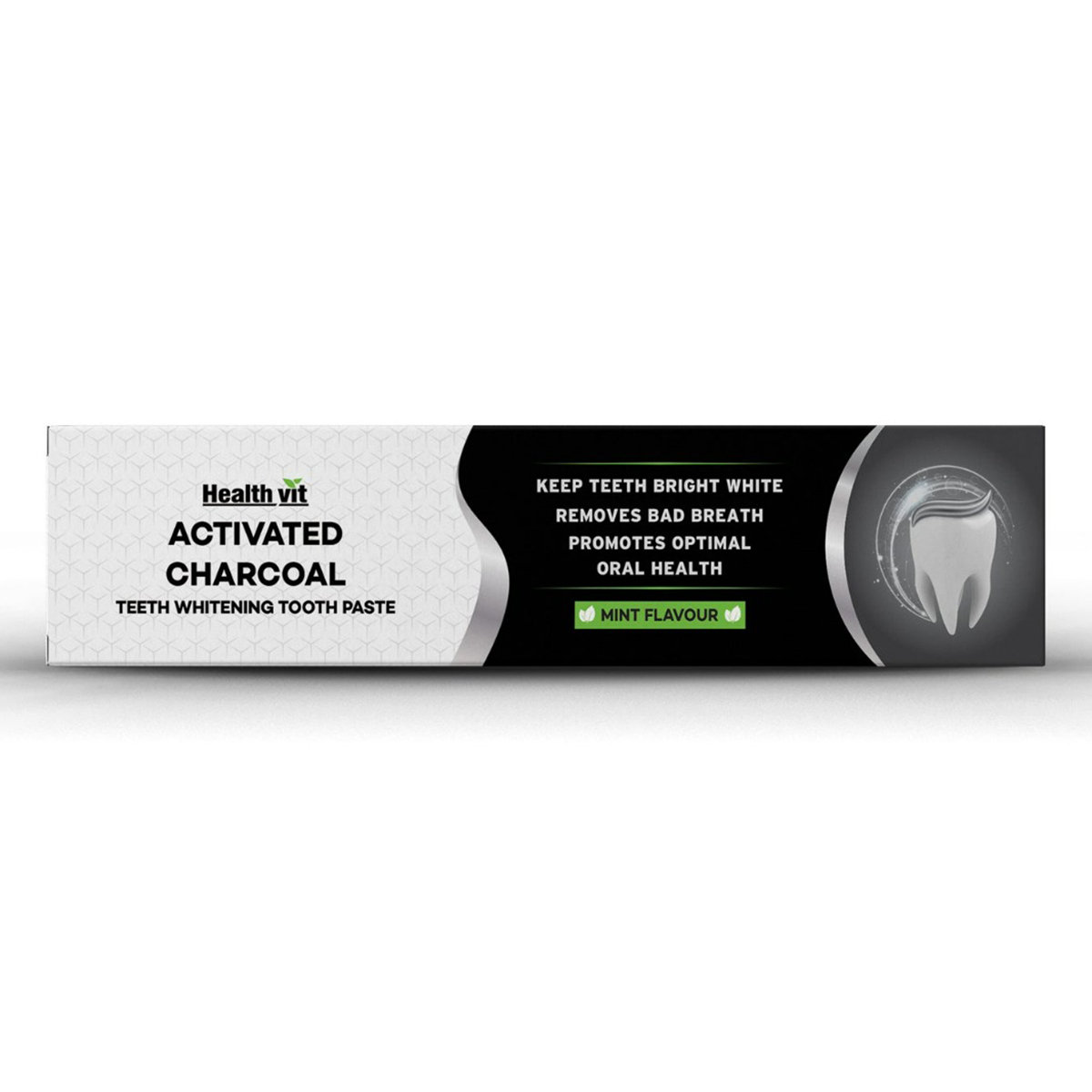 Healthvit Activated Charcoal Mint Flavour Toothpaste, 100 gm, Pack of 1 Healthvit Activated Charcoal Mint Flavour Toothpaste, 100 gm, Pack of 1