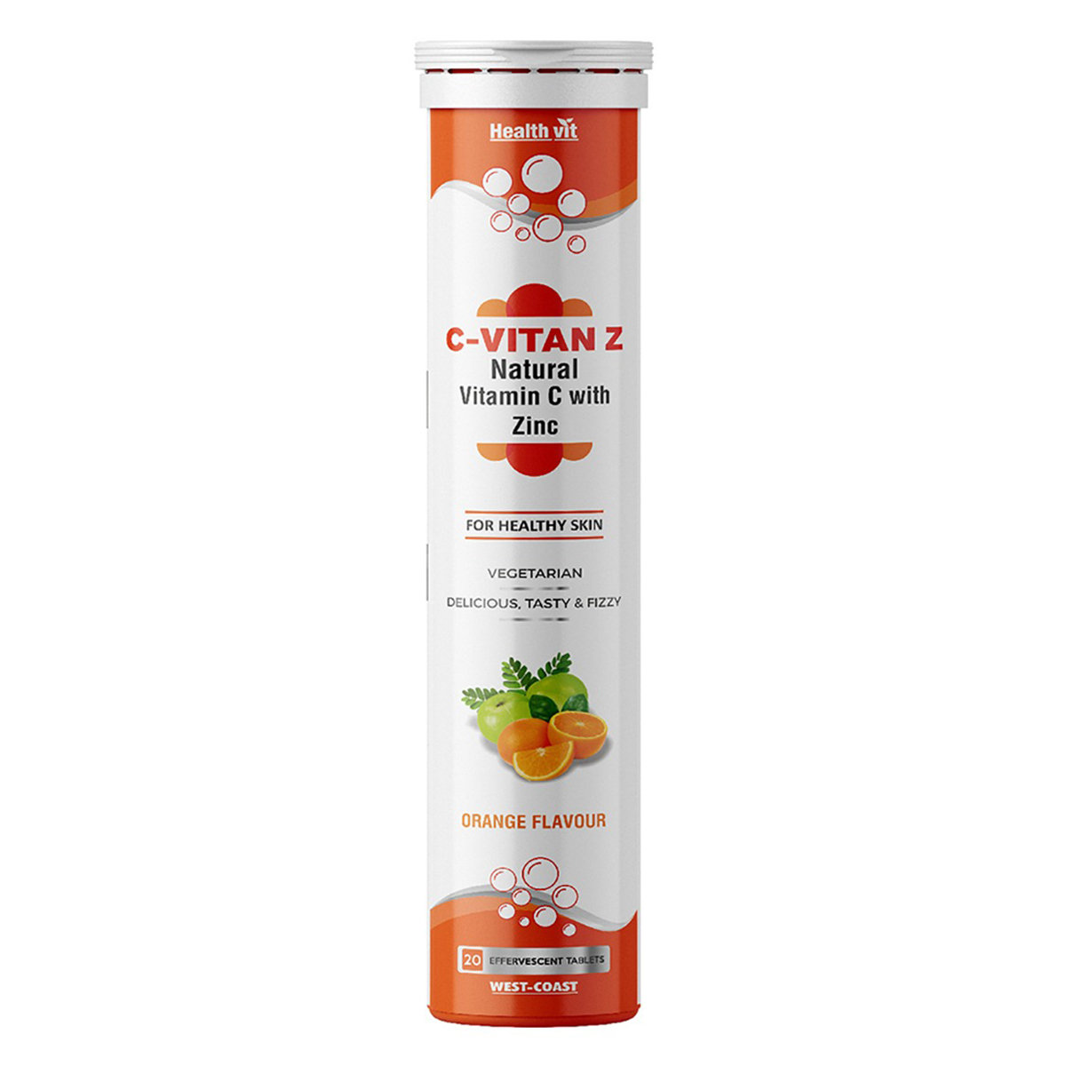 Healthvit C-Vitan-Z Orange Flavour Effervescent, 20 Tablets, Pack of 1 Healthvit C-Vitan-Z Orange Flavour Effervescent, 20 Tablets, Pack of 1