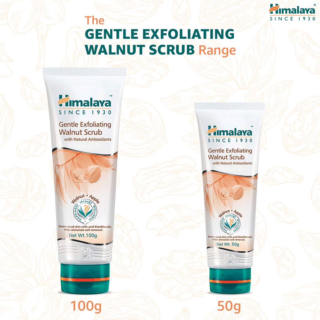 Himalaya Gentle Exfoliating Walnut Scrub 50 gm | Walnut, Apricot & Natural Antioxidants | Exfoliates Blackheads & Dead Skin Cells, Pack of 1 Himalaya Gentle Exfoliating Walnut Scrub 50 gm | Walnut, Apricot & Natural Antioxidants | Exfoliates Blackheads & Dead Skin Cells, Pack of 1