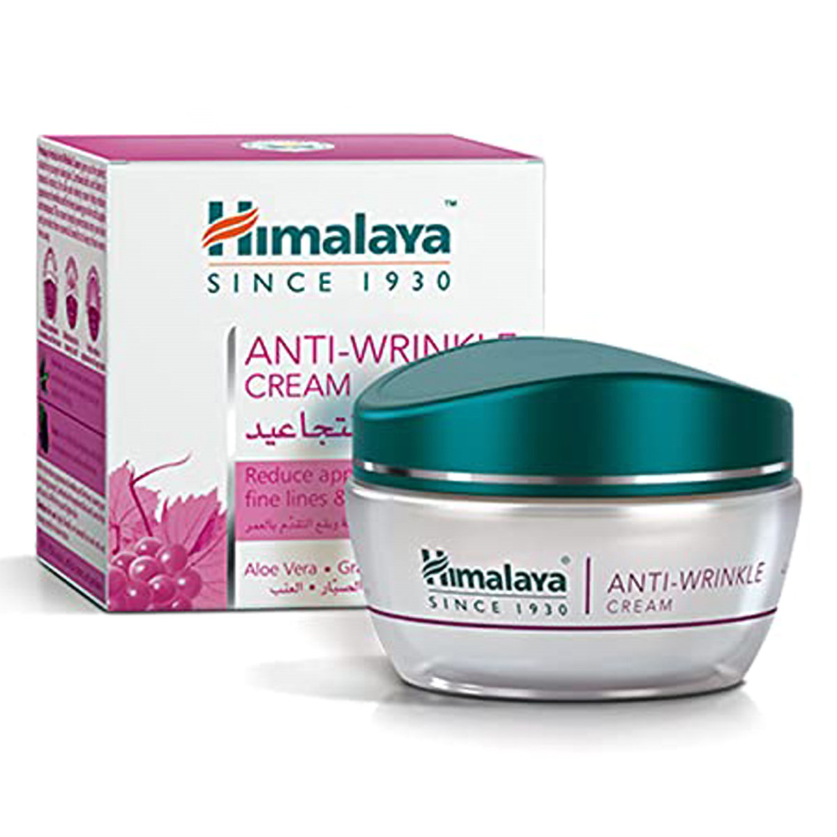 Himalaya Anti-Wrinkle Cream 50 gm | Aloe Vera & Grapes | For Reduction Of Finelines, Wrinkles & Age Spots | For Younger Looking Skin, Pack of 1 Himalaya Anti-Wrinkle Cream 50 gm | Aloe Vera & Grapes | For Reduction Of Finelines, Wrinkles & Age Spots | For Younger Looking Skin, Pack of 1
