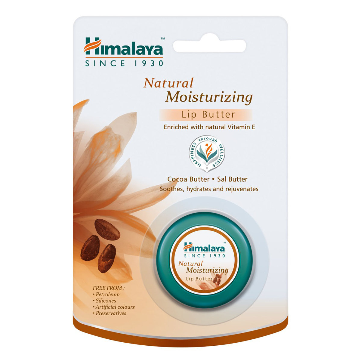 Himalaya Natural Moisturizing Butter Lip Balm 10 gm | Natural Vitamin E, Cocoa Butter & Sal Butter | Soothes, Hydrates & Rejuvenates Chapped Lips, Pack of 1 Himalaya Natural Moisturizing Butter Lip Balm 10 gm | Natural Vitamin E, Cocoa Butter & Sal Butter | Soothes, Hydrates & Rejuvenates Chapped Lips, Pack of 1