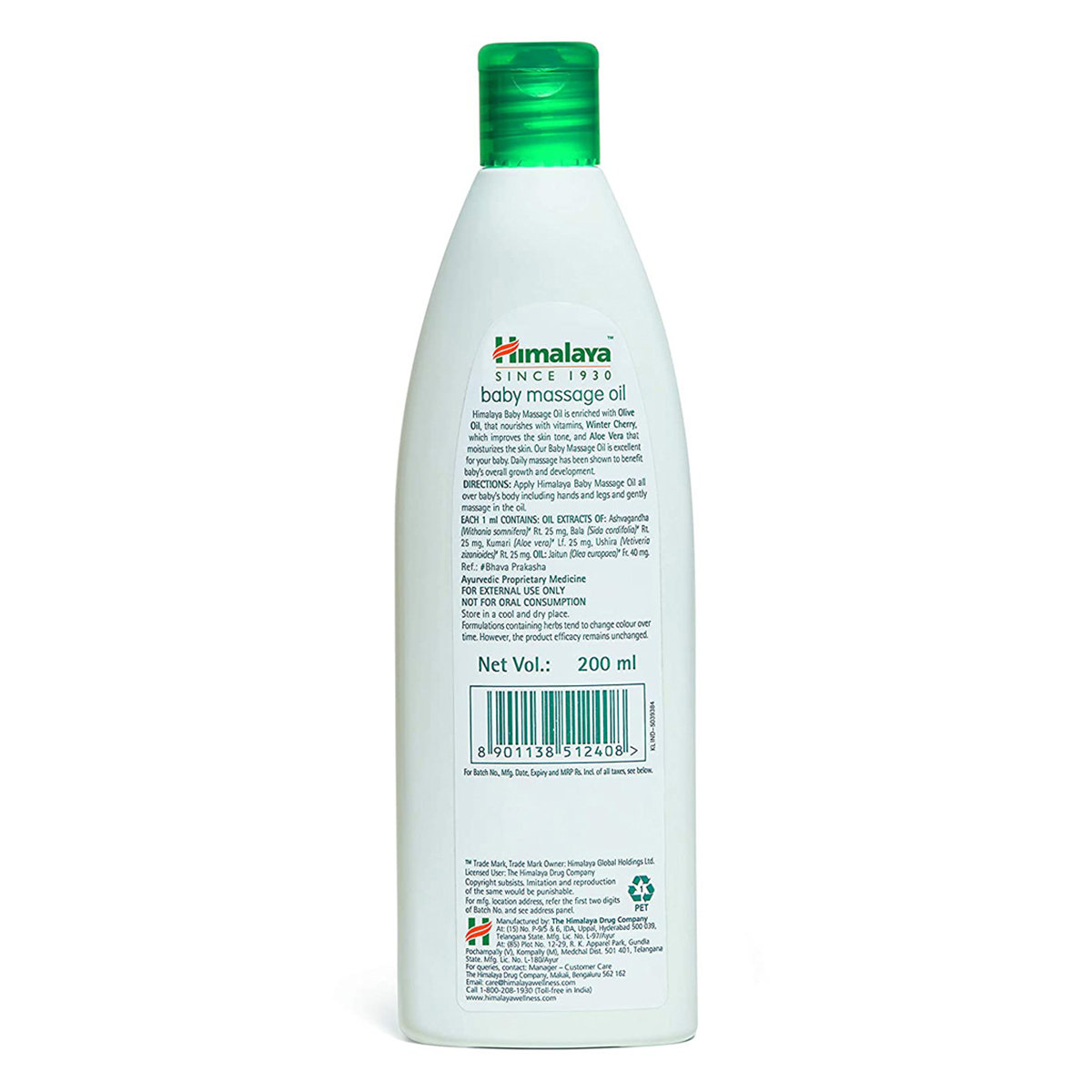Himalaya Baby Massage Oil, 200 ml, Pack of 1 Himalaya Baby Massage Oil, 200 ml, Pack of 1